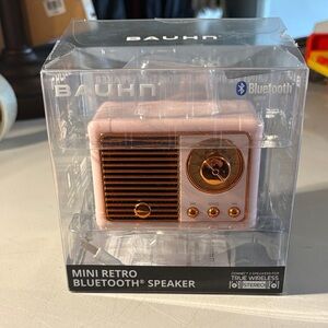 Pink Mini Retro Bluetooth Speaker